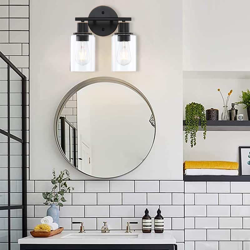 2-Lights Bathroom Wall Sconce
