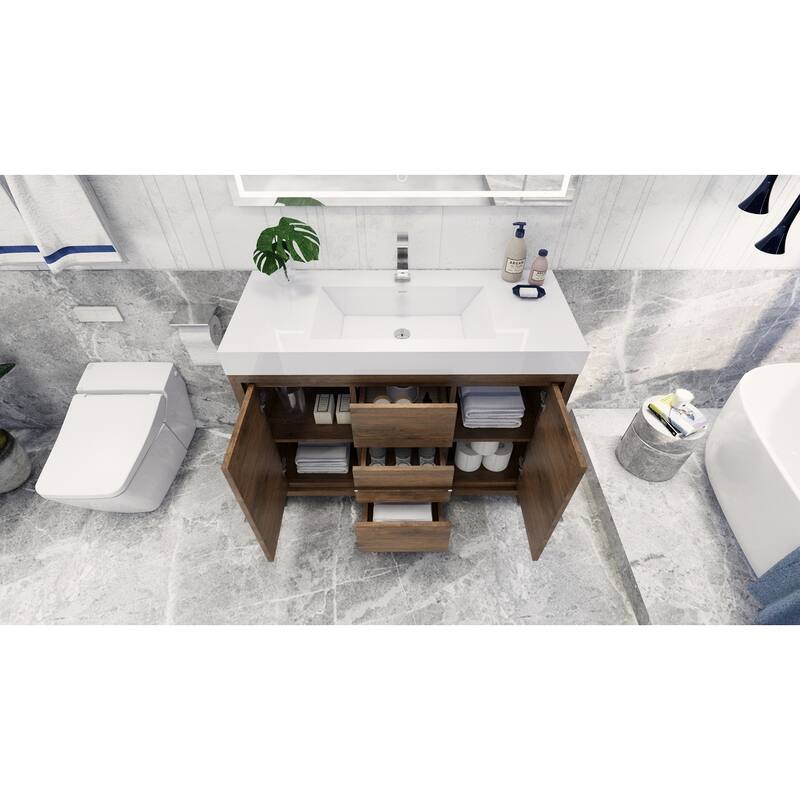 Dove 48'' Freestanding Vanity with Reinforced Acrylic Sink