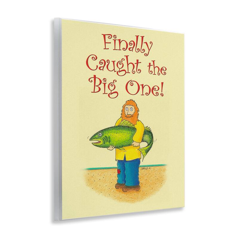 Stupell The Big One Fisherman Wall Plaque Art Design By Roger Straub