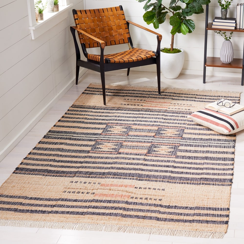 SAFAVIEH Kilim Sherron Boho Tribal Jute Fringe Rug