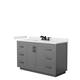 Option Dark Gray, Black Trim, White Quartz Top