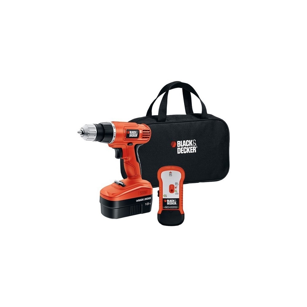 Black Decker BDKGCO18SFBM 18 Volt Cordless Drill and Stud Sensor
