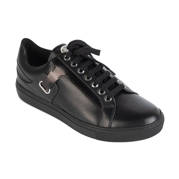 Shop Versace Collection Mens Black Leather Lace Up Low Top ... Shop Versace Collection Mens Black Leather Lace Up Low Top ...