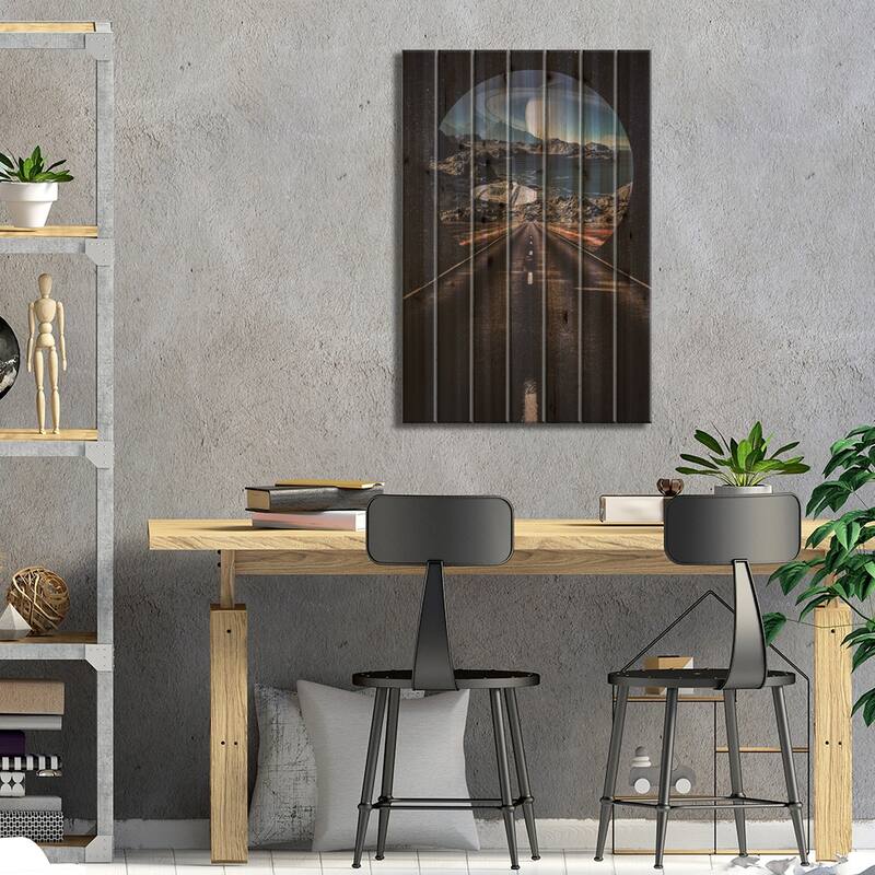 Road To Another Fantasy Space World Print On Wood by GEN Z - Multi-Color