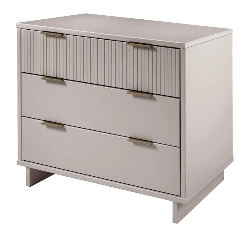 Manhattan Comfort Granville 38.18" Modern Standard 3 Drawer Dresser