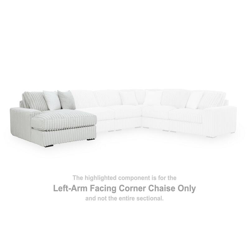 Signature Design by Ashley Stupendous White 3-Piece Sectional with Chaise - 142" W x 67" D x 41" H