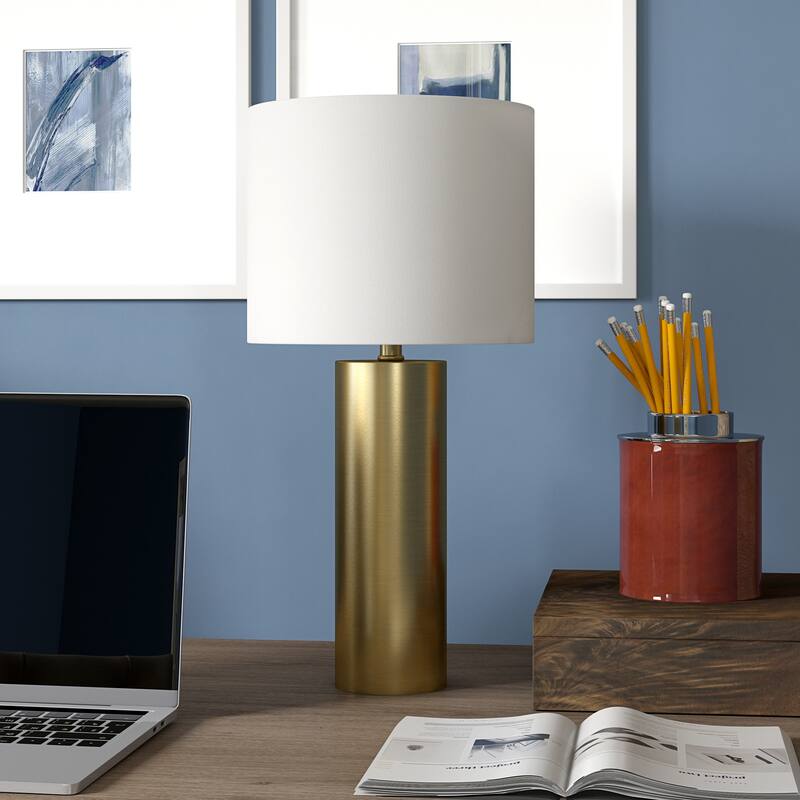 York 16" Tall Table Lamp with Fabric Shade - 16" Tall