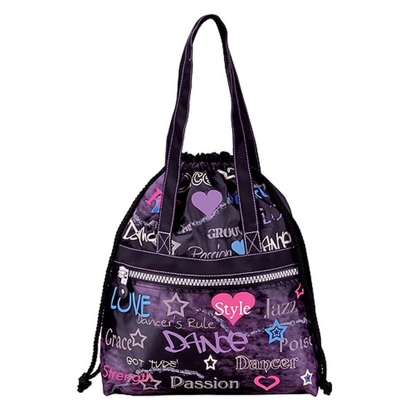 Shop Danshuz Womens Girls Purple Front Zipper Dance Attitude Tote Bag - On Sale - Overstock ...