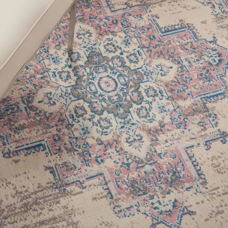 Nourison Grafix Distressed Vintage Medallion Area Rug