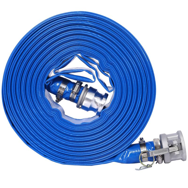 1.5" Heavy Duty Pool Backwash Hose,Reinforced PVC with Camlock