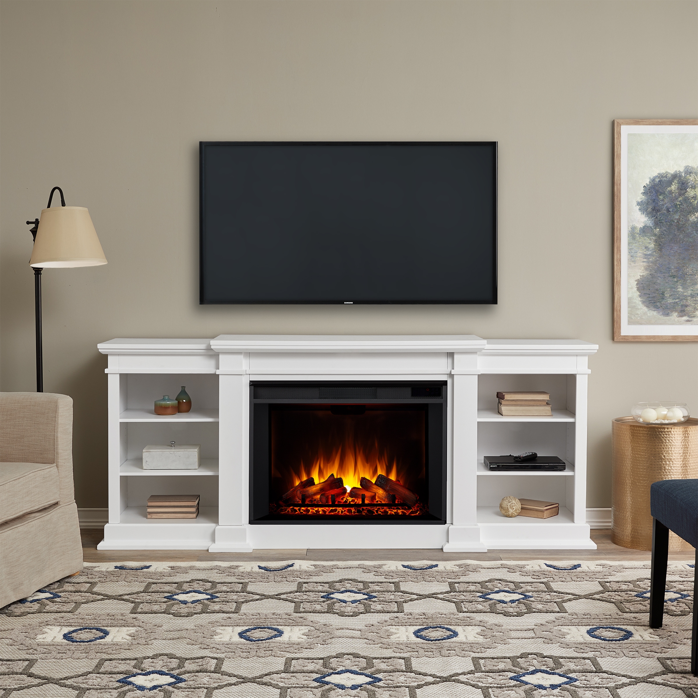 Traditional Fireplace TV Stand Bed Bath Beyond