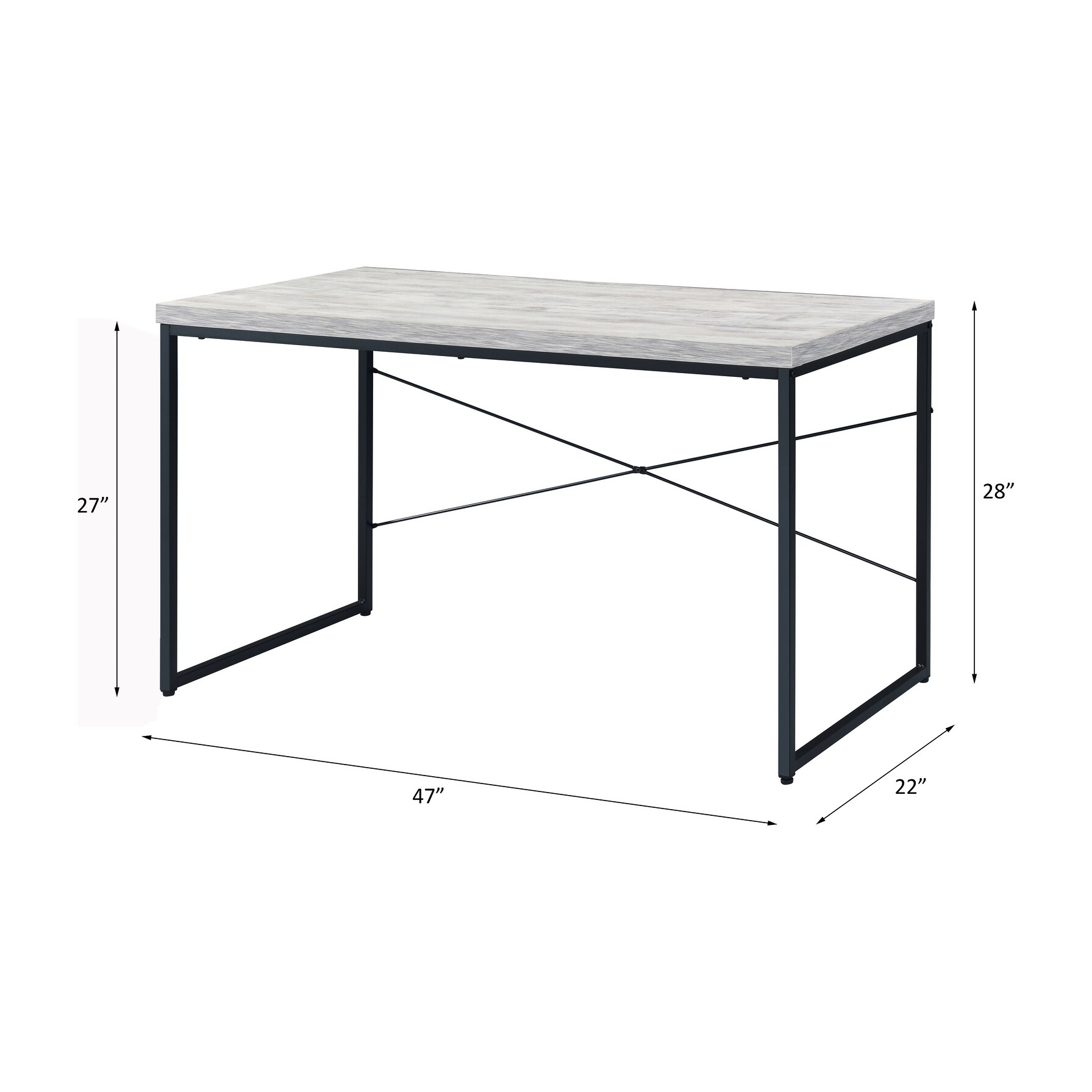 Jurgen black desk hot sale from acme