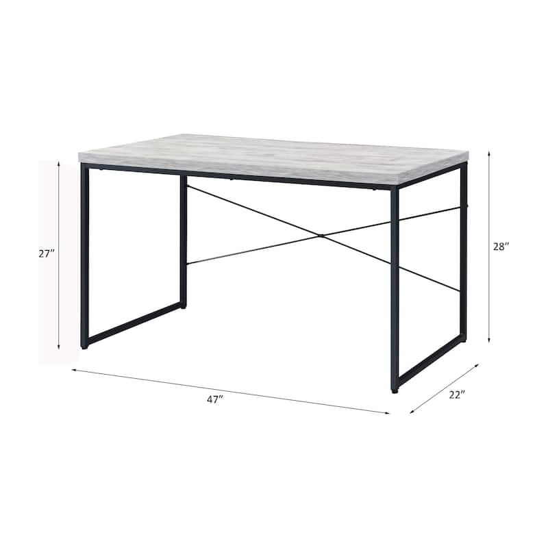 Bob Antique White & Black Finish Writing Desk