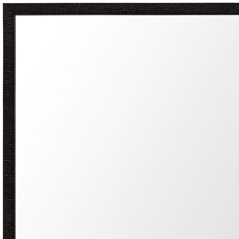 HomeRoots 32" Espresso Framed Bathroom Vanity Mirror - 25.50 in. x 31.50 in. x 1.75 in.