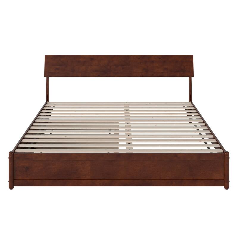 Norla Wood Platform Bed with Trundle