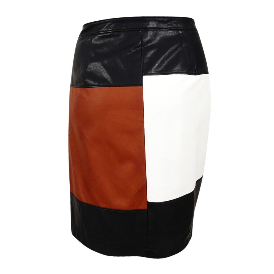 plus size white leather skirt