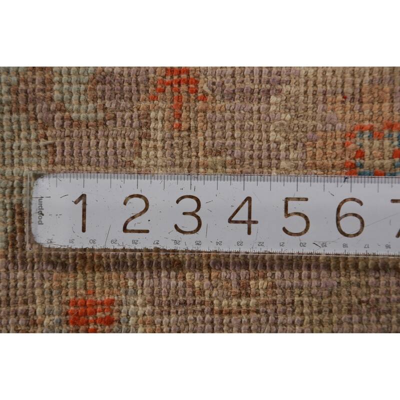 Hand Knotted Oriental 100% Wool Carpet Transitional Medallion Purples Oushak Area Rug - 9' 0'' X 6' 2''