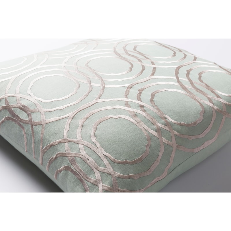 Decorative Steyning Mint 18-inch Throw Pillow Cover