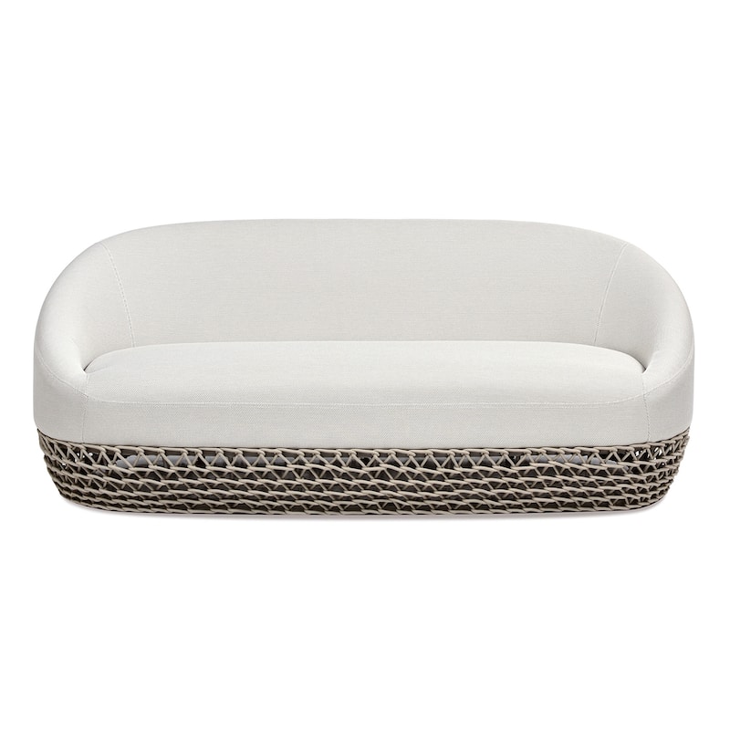 Willow 71" Wicker Woven Outdoor Patio 3-Seater Sofa - 71"W X 36"D X 28.5"H