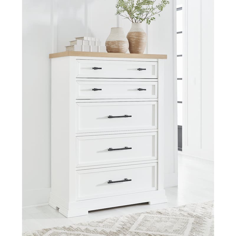 Signature Design by Ashley Ashbryn White/Brown Chest of Drawers