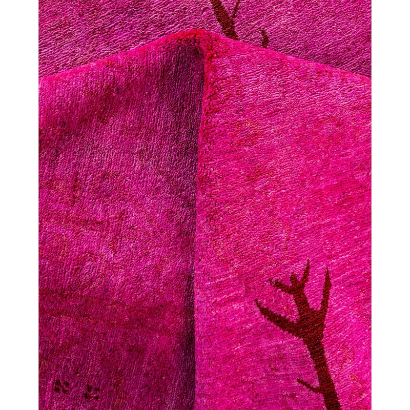 Overdyed One-of-a-Kind Hand-Knotted Area Rug - Pink - 5' 2" x 7' 10"