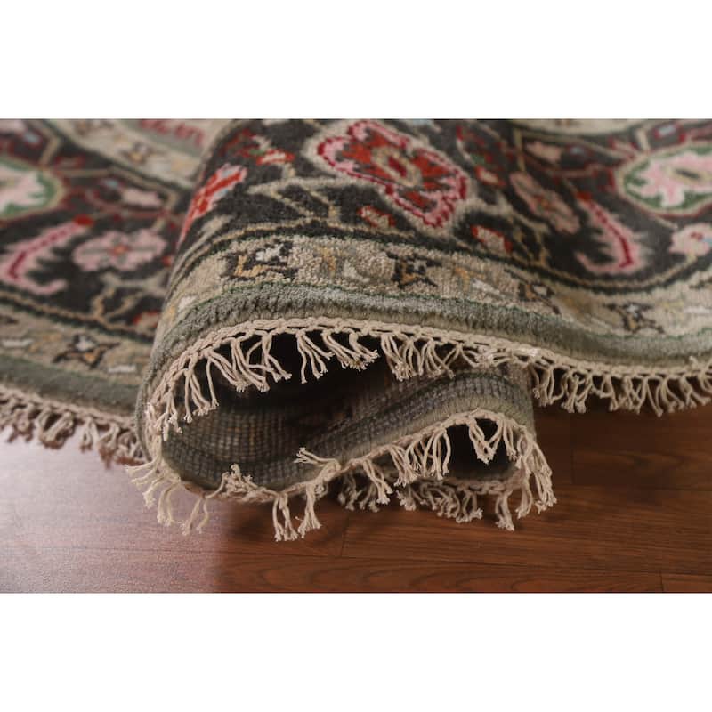 Geometric Heriz Serapi Oriental Round Area Rug Handmade Wool Carpet - 7'10"x 7'11"