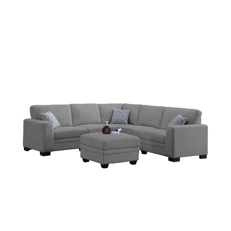 6 PCS Corduroy Flexible Combination Sectional Sofa