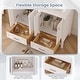 preview thumbnail 17 of 61, Modern Bathroom Vanity with Ceramic Sink, Soft-Close Storage Cabinet and Glossy Easy-Clean Countertop