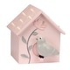 preview thumbnail 1 of 8, Lambs & Ivy Petals Pink/Gray Birdhouse Table Top Night Light LED Lamp