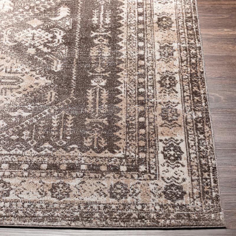 Livabliss Ambridge Machine Washable Traditional Diamond Area Rug