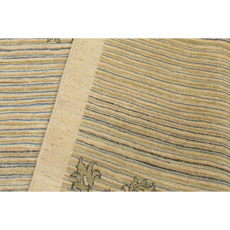 Vintage Inspired Gabbeh Floral Medallion Hand Knotted Area Rug