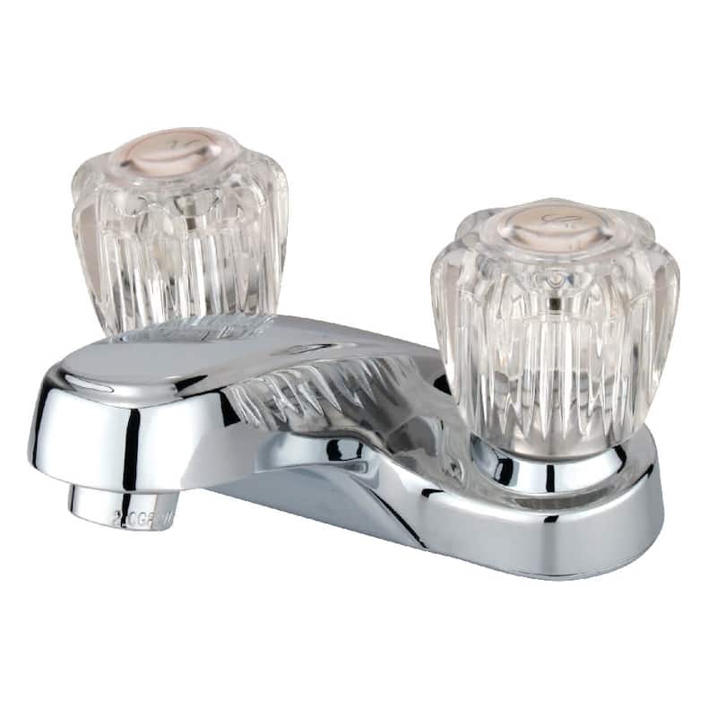 Kingston Brass Americana Centerset Bathroom Faucet with Acrylic Knob - Polished Chrome