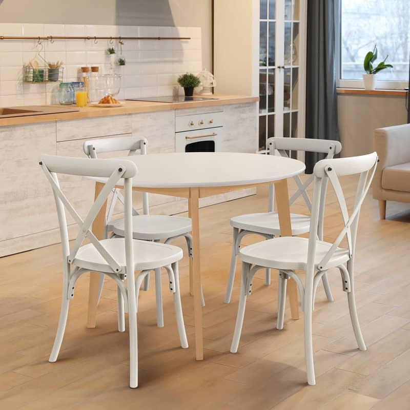 Patio Plastic Stackable Dining Chair Set (Set of 2) - N/A