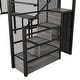 preview thumbnail 11 of 15, Full Size Metal Loft Bed with Wardrobe, Desk, Storage Shelves