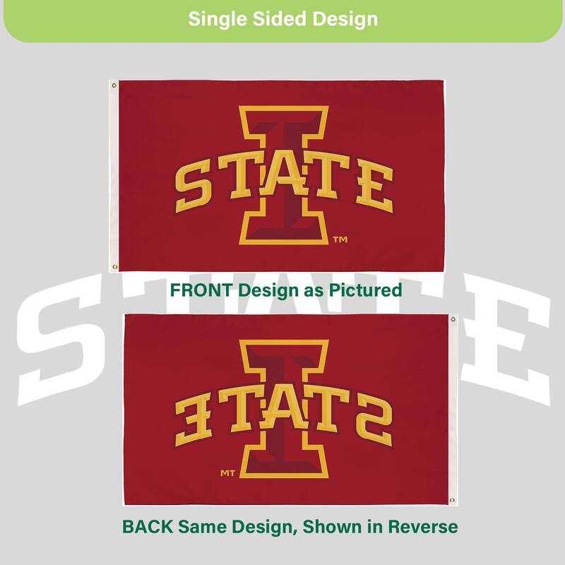 Iowa State University Single Sided Flag w/ 2 Grommets, 3'x5'