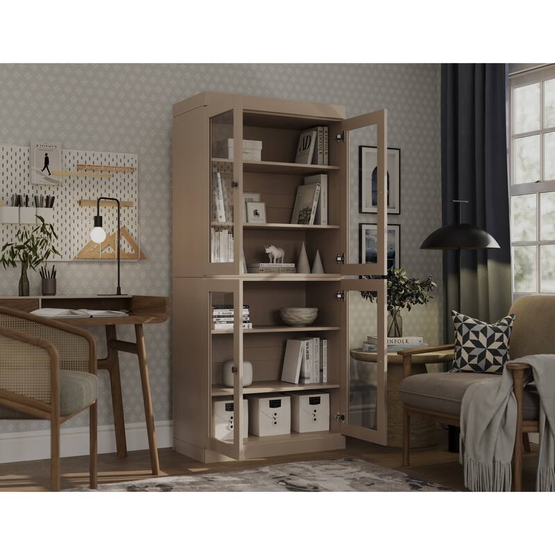 100% Solid Wood 6-Shelf Bookcase with Optional Doors by Palace Imports