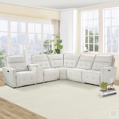 Autrey 6-Piece Fabric Modular Power Reclining Sectional