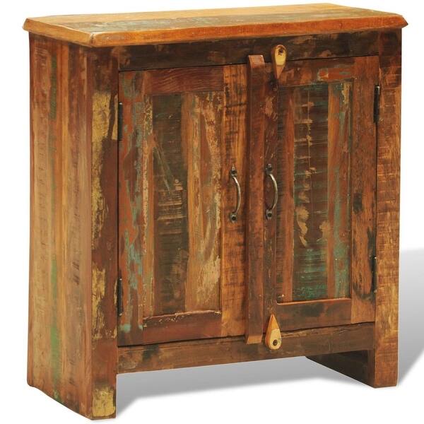 Shop Vidaxl Reclaimed Cabinet Solid Wood With 2 Doors Vintage