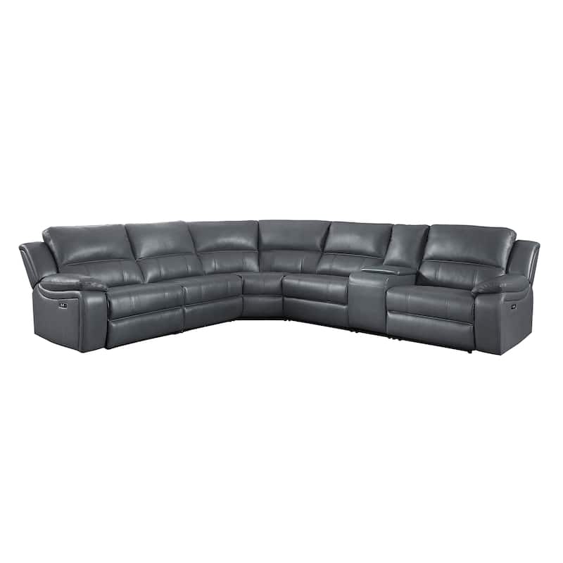 Acadia Transitional Power Reclining Sectional Sofa - Grey