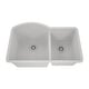 preview thumbnail 1 of 6, Lexicon 32 Inch Platinum Quartz Composite Drop-in Undermount Double Bowl Galaxy White Kitchen Sink LP-7030-W-SO 20.5" W x 32" L x 10.25" H - Galaxy White