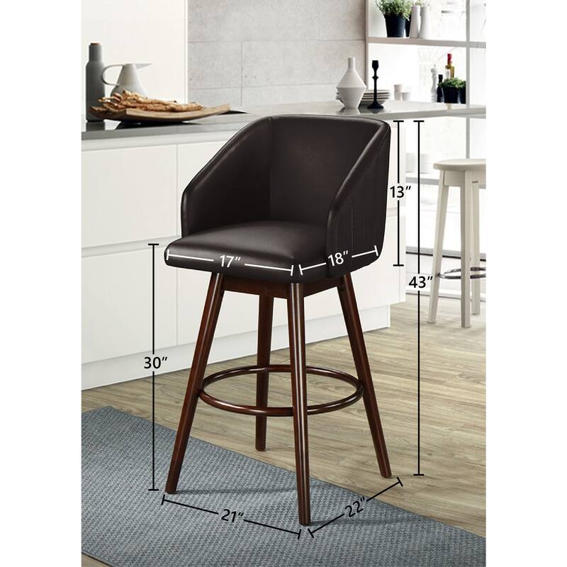 Poda 30-inch Club Style Swivel Barstool