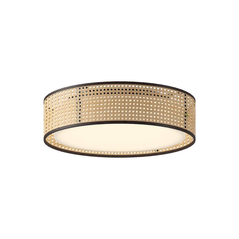 Alora Lighting FM479016-5CCT Lyla 16" Wide LED Flush Mount Ceiling - Rattan