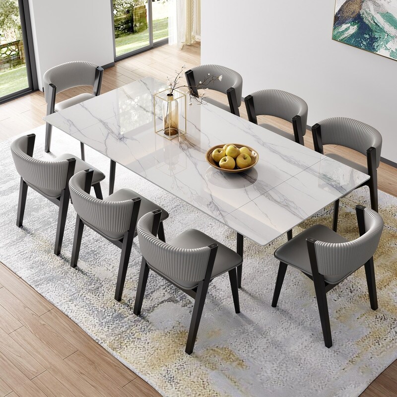 Elasto gray extendable dining table sale