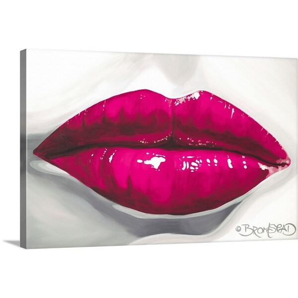 "Pucker Up, Pink" Canvas Wall Art