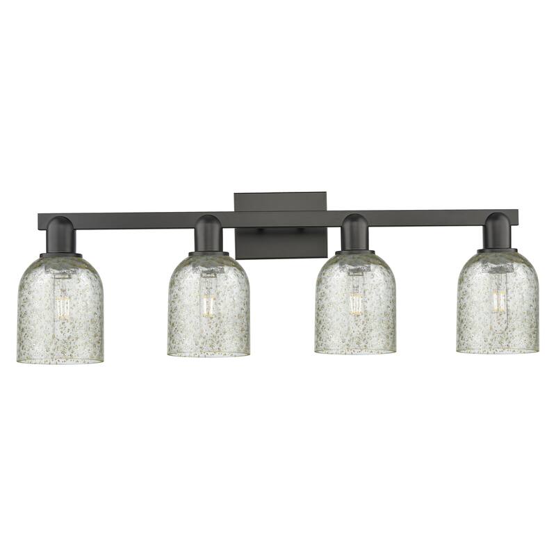 Innovations Lighting Endless Possibilities Arcadia - Caledonia - 4 Light 32" Bath Vanity Light - Matte Black/Mica