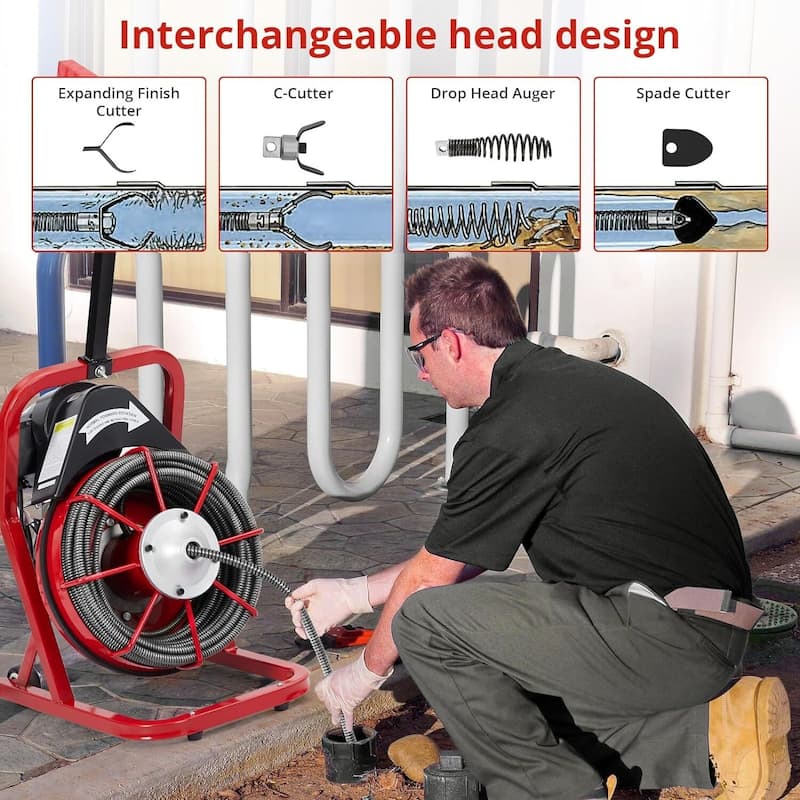 75 Ft X 1/2 Inch Drain Cleaner Machine
