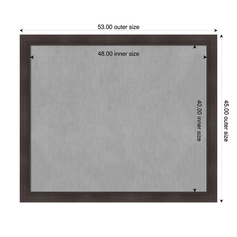 Amanti Art Sloped Black Framed - 53 x 45 in - Sloped Espresso