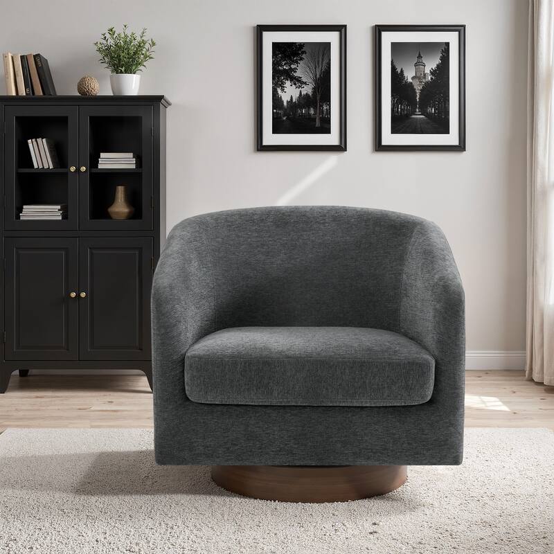 Modern 360°Swivel Barrel Chair