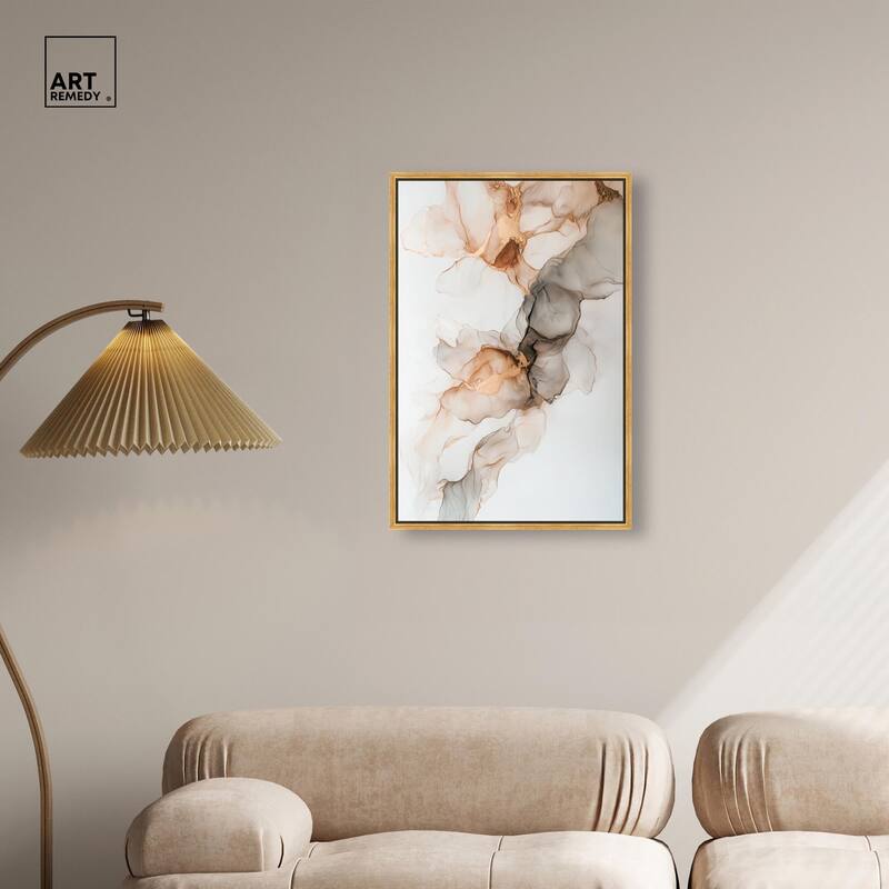 Smoky Gold Drift Canvas by Art Remedy