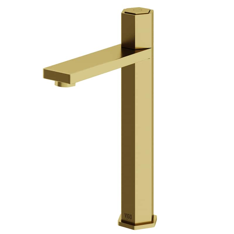 Vigo VG03035 Nova 1.2 GPM 11" H Single Handle Single Hole Vessel - Matte Brushed Gold